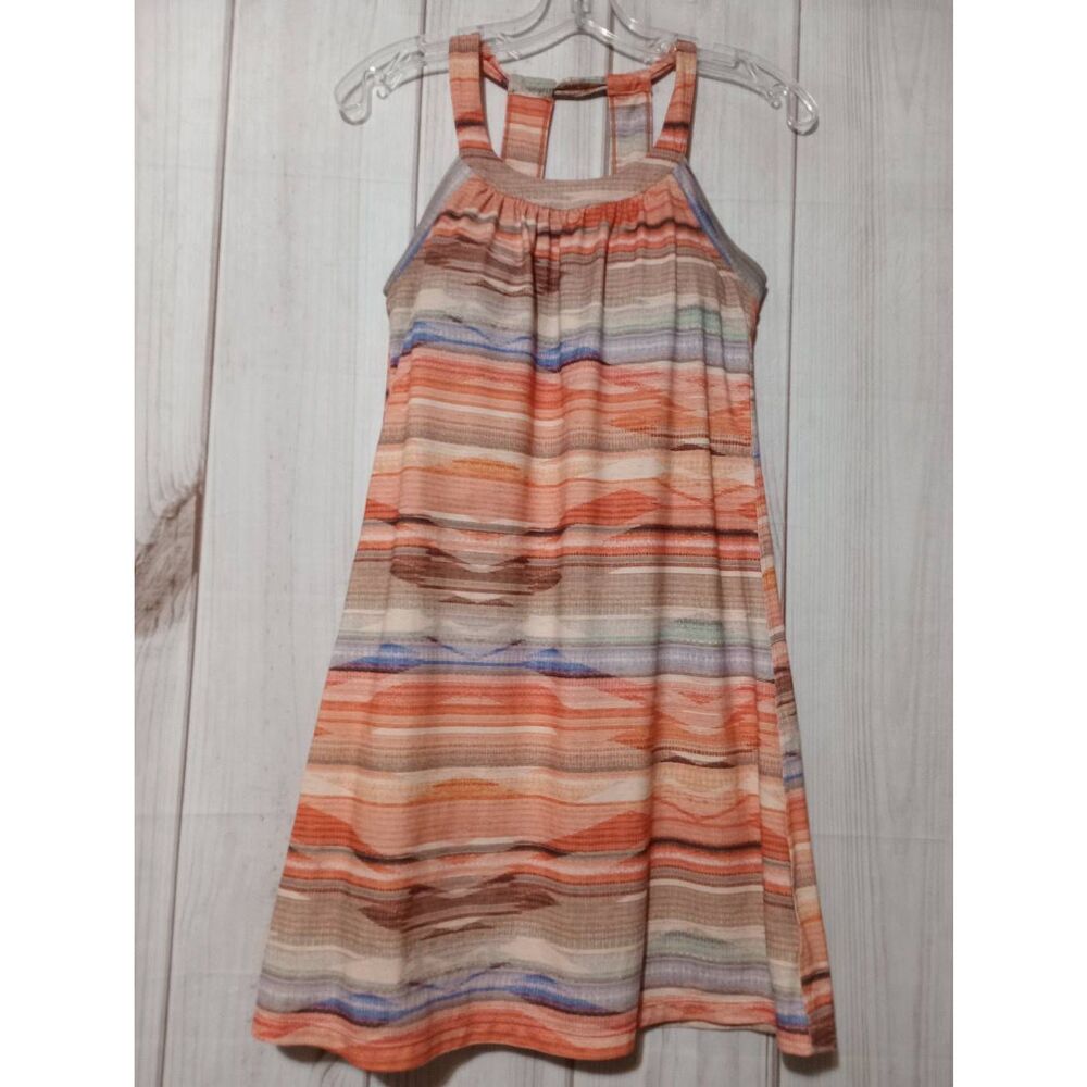 Prana Dress‎ Ladies XS Sleeveless Mini Orange Striped